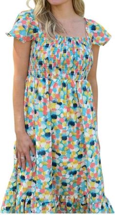 THML Clothing Eliana Midi Dress In Multicolor