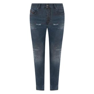 Diesel Slim-fit Jeans, male, Blue, Size: W28 Slim 2060 D-Strukt Joggjeans E9H98