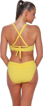 Sunsets Unforgettable Bikini Swim Bottoms in Pineapple Crepe at Nordstrom, Size X-Large