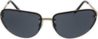 BCBGeneration 62mm Rimless Racer Wrap Sunglasses in Gold/Smoke at Nordstrom Rack