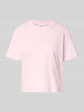 s.Oliver Red Label Relaxed Fit T-Shirt aus reiner Baumwolle in Rosa, Gr&ouml;&szlig;e 44