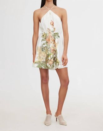 Significant Other Parisa Halter Dress In Botanic / White