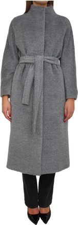 Max Mara Ferito Coat - Dames - Jas met riem - Grijs - XS - Wol - Jassen