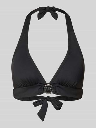 Michael Kors Bikini-Oberteil mit herausnehmbaren Cups Modell SOLIDS in Black, Gr&ouml;&szlig;e XL