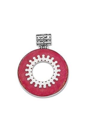 Samuel B. Circular Coral Pendant in Red at Nordstrom Rack