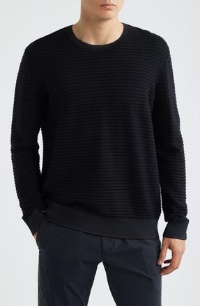 Rag & Bone Harvey Stripe Cotton Blend Sweater in Black at Nordstrom, Size Xx-Large