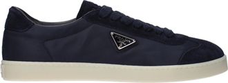 Prada mannens Sneakers blauw/donkerblauwe stof