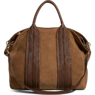 Aim&eacute;e All for Love Convertible Tote in Coffee Suede at Nordstrom