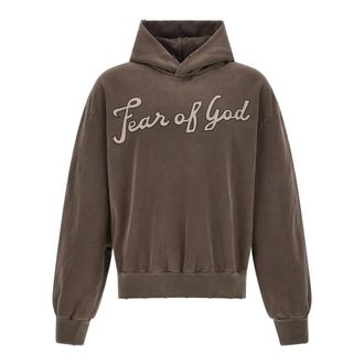 Fear of God Hoodies, male, Brown, Size: S 26 Classic Half Raglan Hoodie