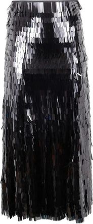 Self Portrait Sequin Midi Skirt
