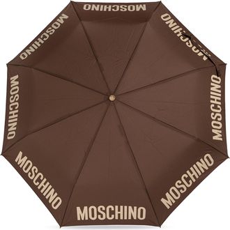Moschino Folding Umbrella, Unisex, Brown