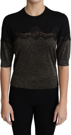 Dolce & Gabbana Glitter Kant Top Tsh5710