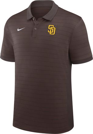 Nike San Diego Padres Authentic Collection Striped Victory Nike Mens Dri-FIT MLB Polo in Brown | 03BG0GJ7PYP-P81