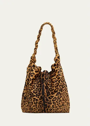 Saint Laurent Amalia Medium Leopard-Print Pony Hair Shoulder Bag