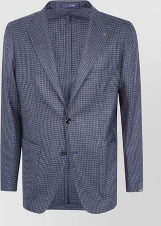 Tagliatore silk virgin wool single breasted suit jacket