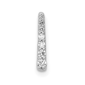 Diamond2Deal 14k White Gold 1/10 carat Diamond Fancy Chain Slide