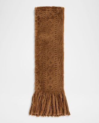 Jocelyn Sheared Sweater Knit Wool-Blend Scarf