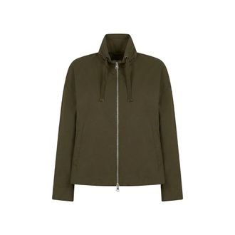 Herno Light Jackets, female, Green, Size: XL Drawstring High-Neck Jacket