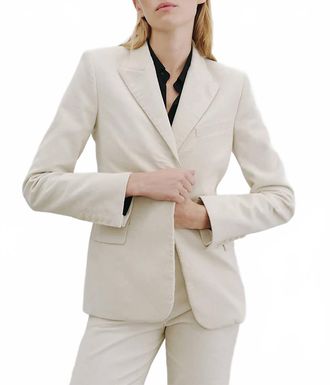 Nili Lotan Marshall Corduroy Jacket In Ivory