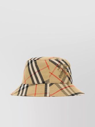 Burberry checkered equestrian patch bucket hat