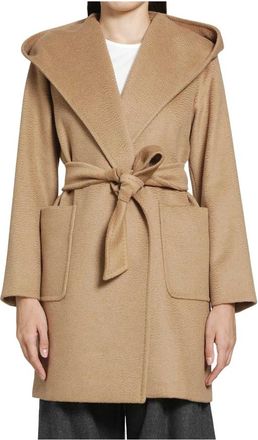 Max Mara Dames, Mantels, Bruin, Maat: 2XS Wol