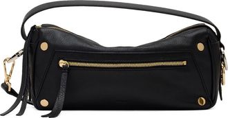 Hammitt Medium Doxie Leather Shoulder Bag in Black/Gold Silver at Nordstrom