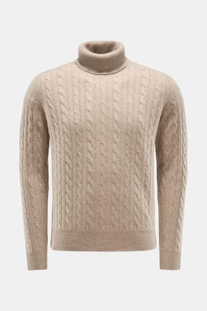 Braun Hamburg Men - Cashmere turtleneck jumper beige