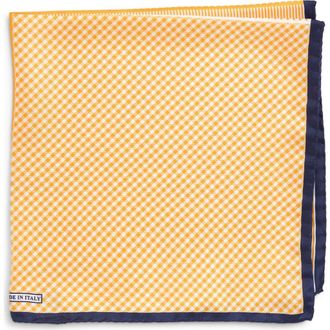 Nordstrom Panel Silk Pocket Square in Yellow at Nordstrom