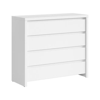 Petits Meubles C&oacute;moda 4 cajones tableros de aglomerado laminados blanco mate