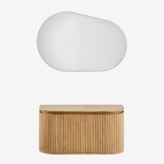Sklum Sklum - Conjunto De Mueble De Ba&ntilde;o En Madera De Mango Analis