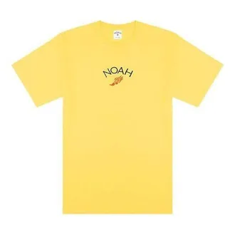 Noah Embroidered Winged Foot Logo T-shirt Yellow T31SS21-YEELLOW