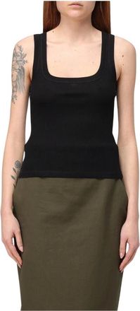 Jacquemus White Ribbed Knit Tank Top