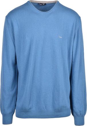 Harmont & Blaine Light Blue Wool-Viscose Crewneck Sweater