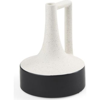 Mercana Burton Ceramic Jug Vase in Black- White at Nordstrom, Size Medium