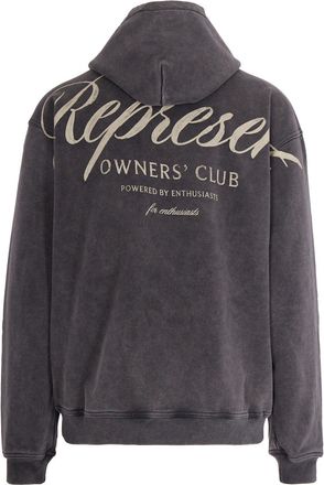 Represent Mens Hooded Sweatshirt Owners Club Vintage Grey Cotton Sweatshirts Sweater