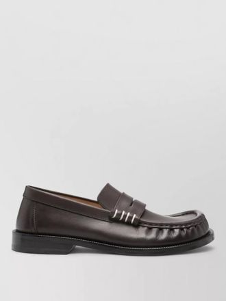 J.W.Anderson leather penny loafer shoes round toe