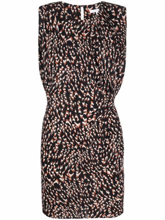 Patrizia Pepe animal print dress - women - Polyester/Spandex/Elastane - 38 - Black