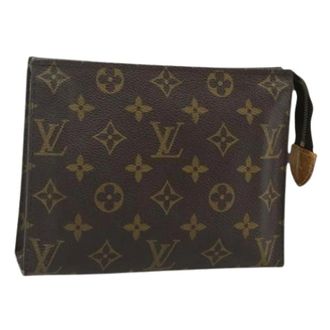 Louis Vuitton Pre-owned Clutches, female, Brown, Size: ONE SIZE Pre-owned Monogram Canvas Pouch