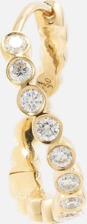 Sophie Bille Brahe Courant 18kt gold single earring with diamonds