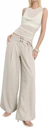 Sovere Venus Cowl Mesh Top In Cream