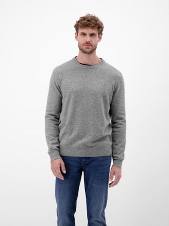 Lerros Strickpullover LERROS, Herren, Gr. 3XL, tender beige melange, Strick, Obermaterial: 88% Schurwolle, 12% Kaschmir, meliert, regular fit normal, Rundhal