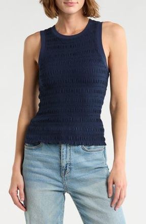 Joie Smocked Crewneck Tank in Navy Blazer at Nordstrom Rack, Size X-Small