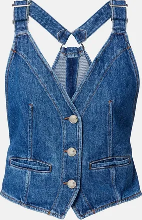 Sportmax Gilet Dama in denim