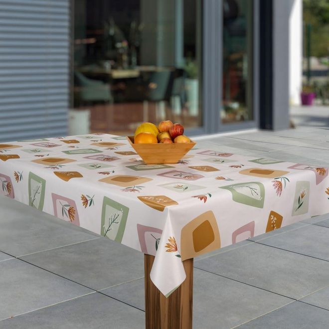 Laro Wachstuch-Tischdecke Wachstischdecke Tischwäsche Abwaschbar Wachstuchdecke G11, Muster:Blumen Weiss-grün, Größe:140x200 cm ab 30,99 €