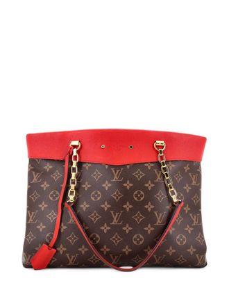 Louis Vuitton Pallas Shopper Monogram Canvas and Calfskin tote bag - Bruin