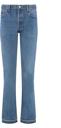 Re/Done Womens X Levis - High-rise Skinny-fit Jeans - Light Blue Cotton - Size 28 (Waist)