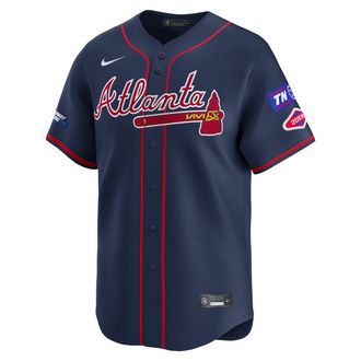Nike Atlanta Braves Bristol Nike Mens Dri-FIT ADV MLB Limited Jersey in Blue | LM25AWA1AW-0UY