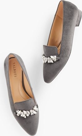 Talbots Edison Cluster Flats - Velvet - Grey - 10M Talbots