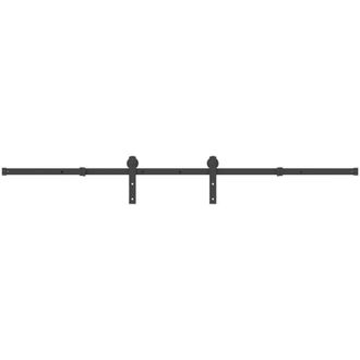 vidaXL Vidaxl - Kit di Binari per Porte Scorrevoli 213,5 cm Acciaio Nero