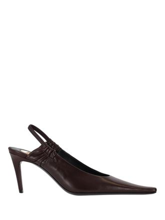 Saint Laurent Brown Pointed Toe Pumps